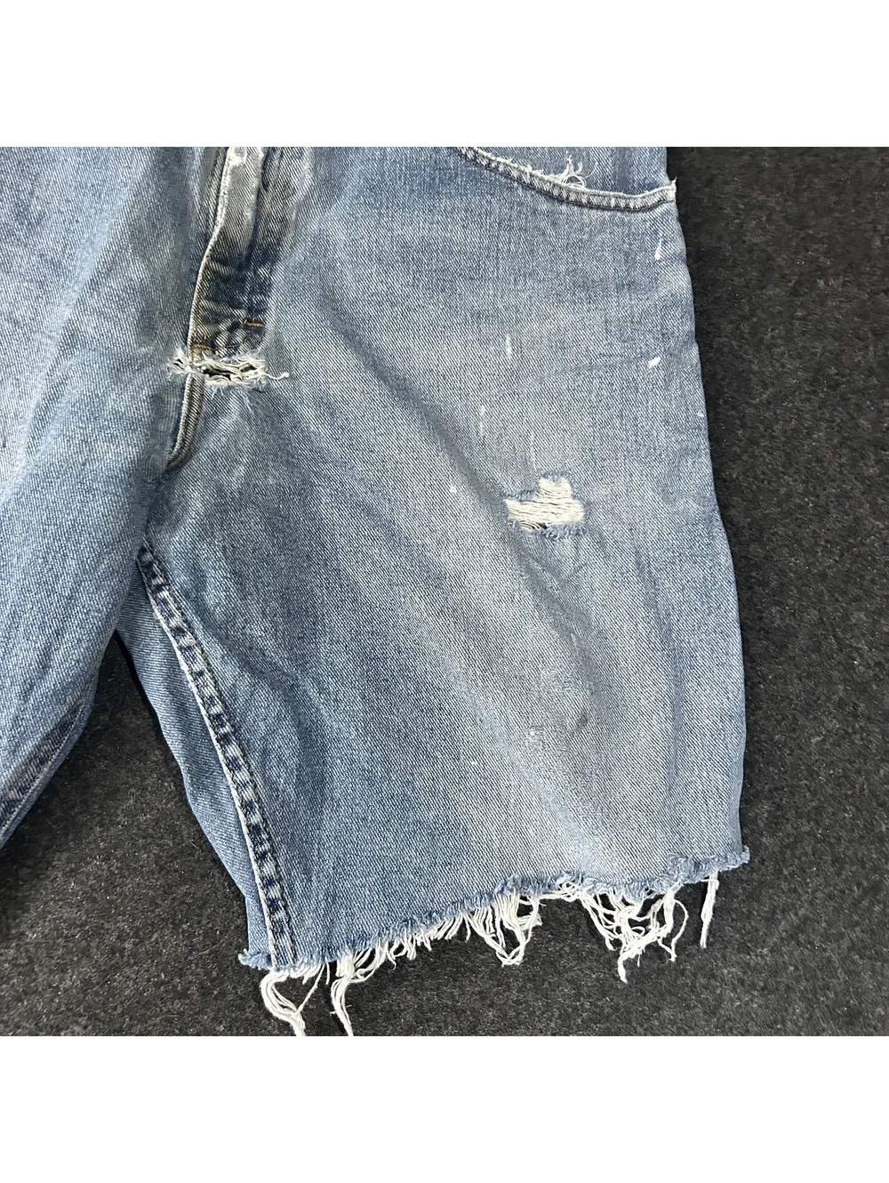 Vintage Wrangler Silver Edition Cutoff Denim Jean Shorts Light Wash Size 34